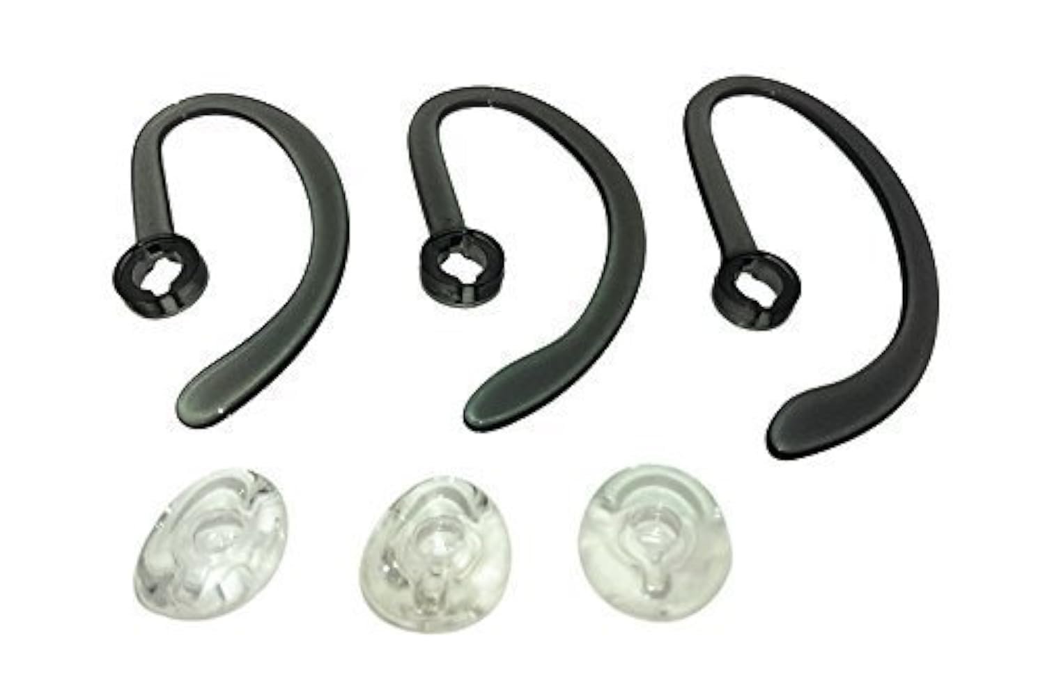 Plantronics Ear Buds, Spare Kit Earloops Buds WH500 CS540 W440 Savi W740 - Includes: 3 Earloop and 3 Eartips (Spare Kit 1 Pack) - Product Image