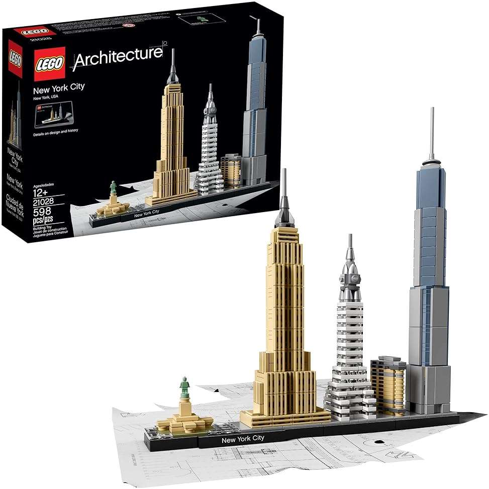 LEGO Architecture New York City Model Kit - Bedroom or Office Decor for Kids & Adults, Ages 12+ - Building Blocks to Display - NYC Gift & Souvenir Ideas - 21028 - Image 1