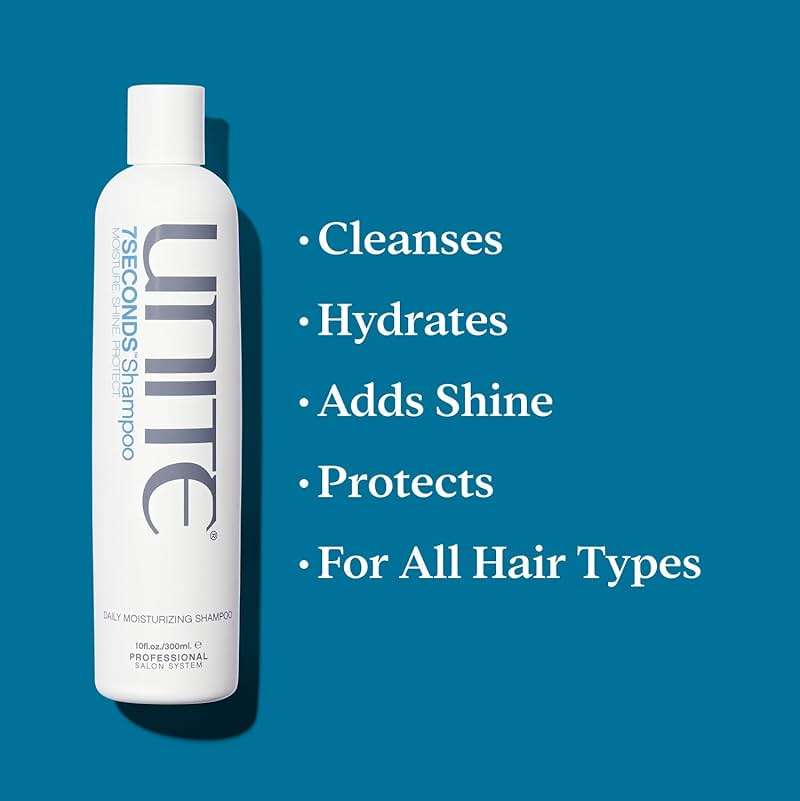 UNITE Hair 7SECONDS Shampoo - Moisture, Shine, Protect, 10 fl oz | Moisturizing Daily Shampoo, Coconut, Pro-Vitamin B5 & Vegetable Proteins, Shine & UV/Thermal Protection - Image 2