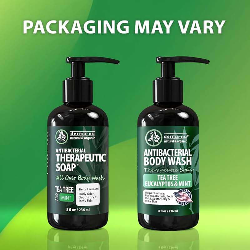 Derma-Nu Soothing Body Wash - Antibacterial Soap And Tea Tree Body Wash For Jock Itch, Athletes Foot, Eczema And Back Acne - Anti Bacterial Body Soap For Men And Women Safe For All Skin Types - 8 Oz - Image 2