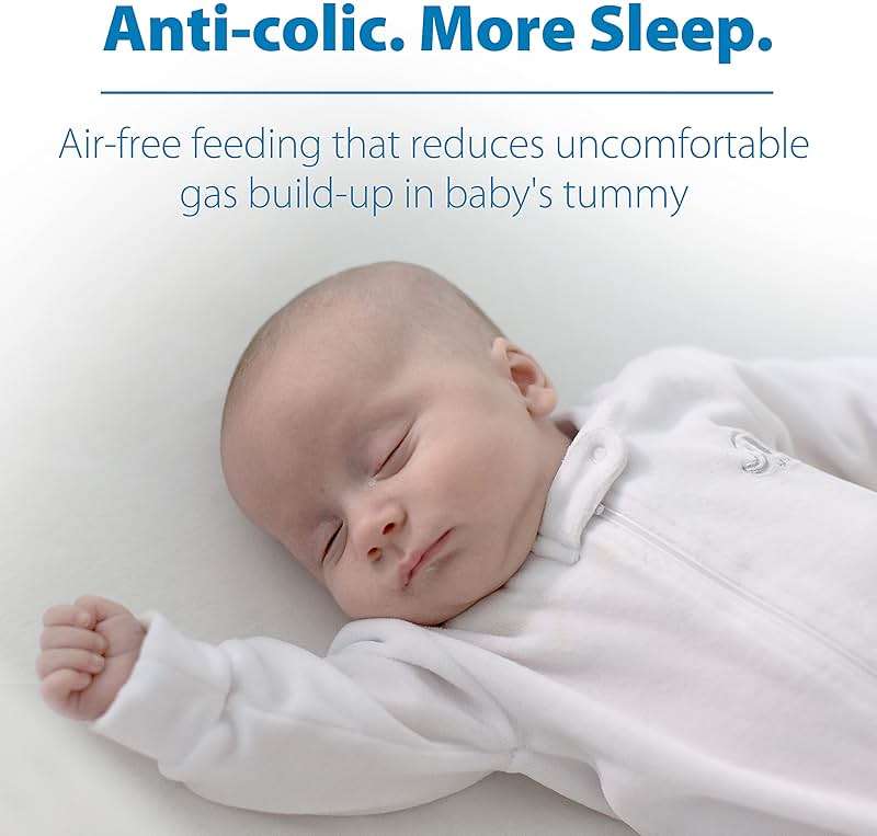 Dr. Brown's Natural Flow Anti-Colic Options+ Narrow Baby Bottle, 8 oz/250 mL, with Level 1 Slow Flow Nipples, 0m+, 4 Pack - Image 3