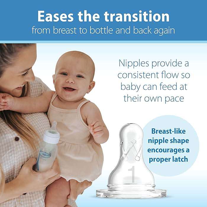 Dr. Brown's Natural Flow Anti-Colic Options+ Narrow Baby Bottle, 8 oz/250 mL, with Level 1 Slow Flow Nipples, 0m+, 4 Pack - Image 5