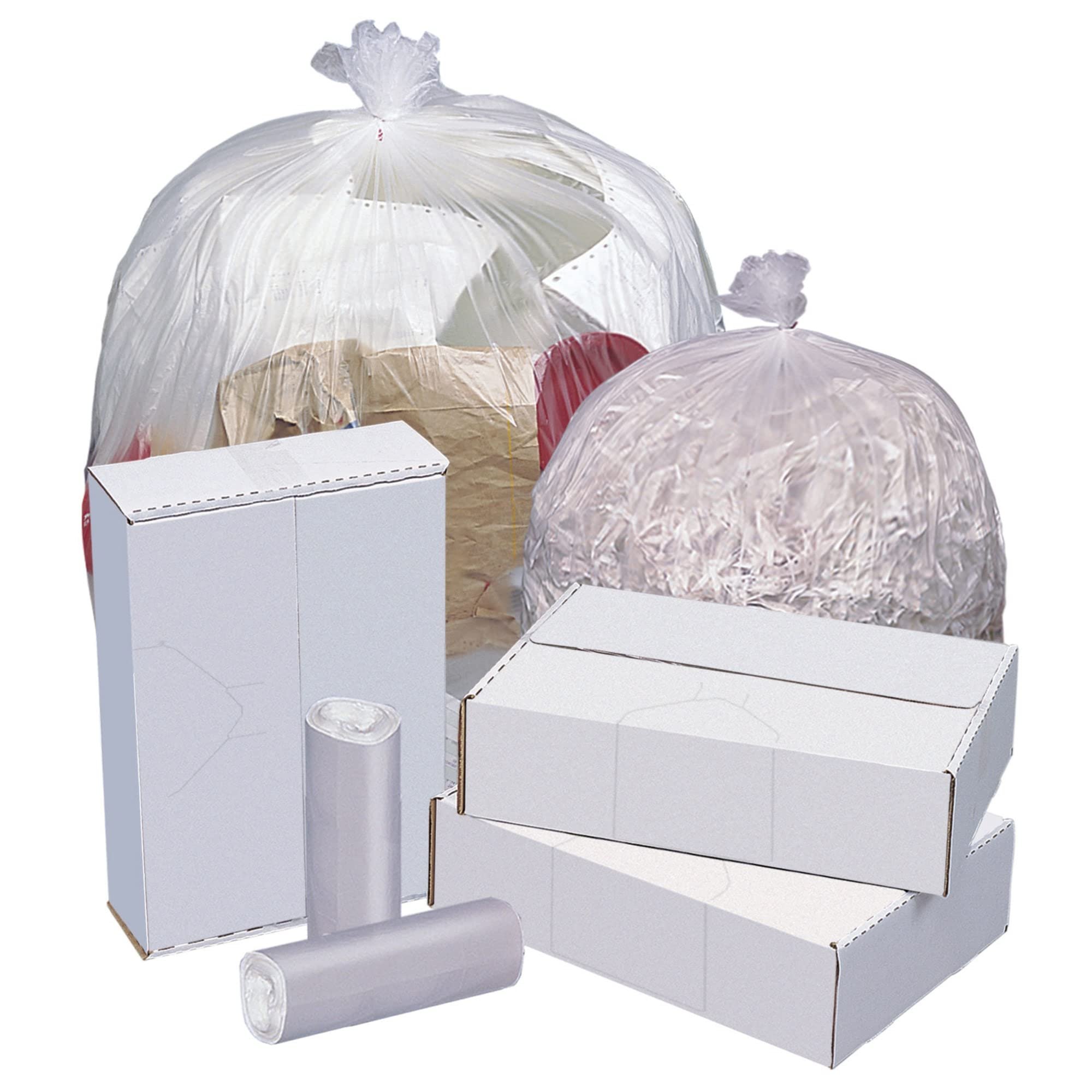 Highmark™ High-Density Can Liners, 11 Mic, 33 Gallons, 33" x 40", Natural, Box Of 250 - Product Image