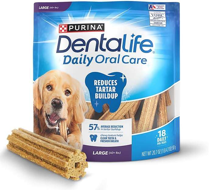 Purina DentaLife Made in USA Facilities Large Dog Dental Chews, Daily - 18 ct. Pouch - Image 1