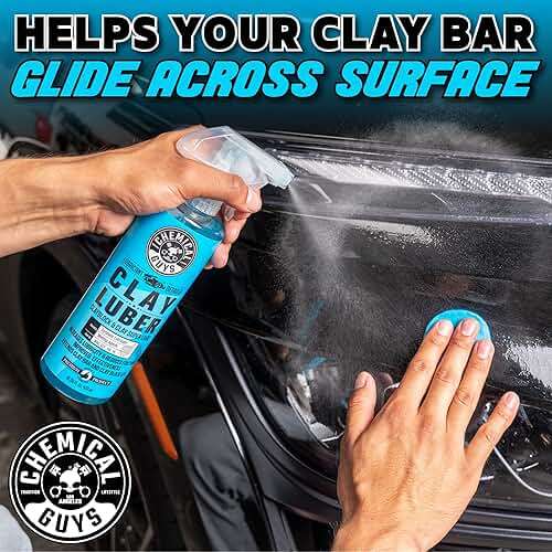 Chemical Guys Clay Bar and Luber Synthetic Lubricant Kit - Light/Medium Duty OG Clay Bar for Removing embedded dirt from Paint, Glass, and Metal, Essential Detailing Accessory - 2 Items - Image 4