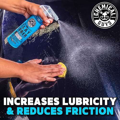 Chemical Guys Clay Bar and Luber Synthetic Lubricant Kit - Light/Medium Duty OG Clay Bar for Removing embedded dirt from Paint, Glass, and Metal, Essential Detailing Accessory - 2 Items - Image 5