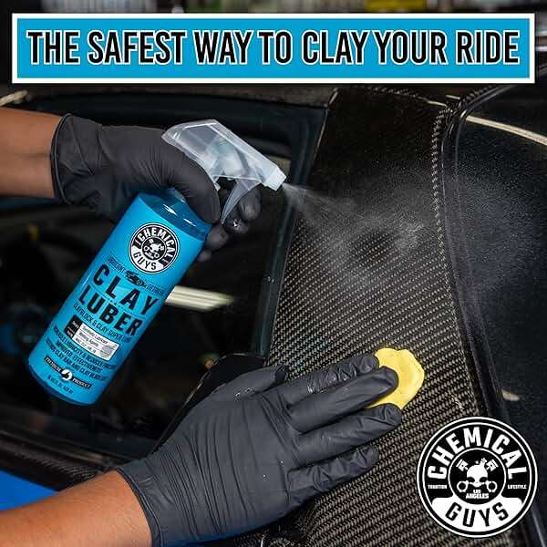Chemical Guys Clay Bar and Luber Synthetic Lubricant Kit - Light/Medium Duty OG Clay Bar for Removing embedded dirt from Paint, Glass, and Metal, Essential Detailing Accessory - 2 Items - Image 8