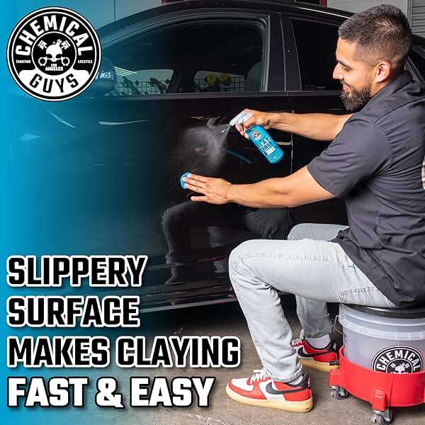 Chemical Guys Clay Bar and Luber Synthetic Lubricant Kit - Light/Medium Duty OG Clay Bar for Removing embedded dirt from Paint, Glass, and Metal, Essential Detailing Accessory - 2 Items - Image 10