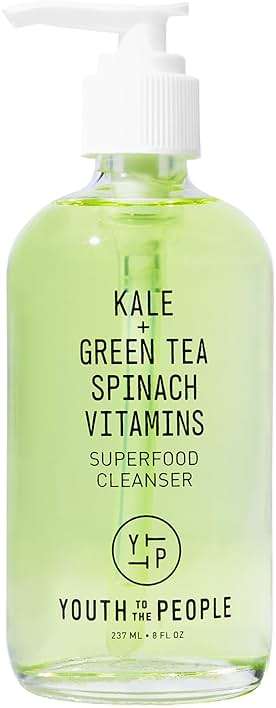 Youth To The People Superfood Facial Cleanser - Kale + Green Tea Daily Face Wash, Gently Removes Makeup, SPF, and Oils, Soothing Antioxidants for Glowing Skin, pH Balance, Clean Pores, Refillable - Image 1