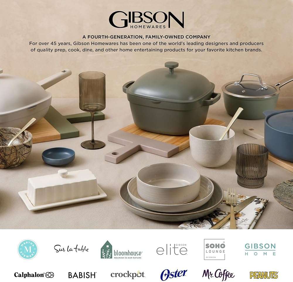 Gibson Home Zen Buffet White Porcelain Dinnerware Set for 4, Square Plates Bowls and Mugs, Chip and Scratch Resistant, Dishwasher and Microwave Safe, 16 Piece - Image 7