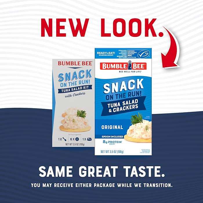 Bumble Bee Snack On The Run! Protein Pack, 8g per Box - Original Tuna Salad with Crackers Kit - Ready to Eat Easy-Open Can - Wild Caught MSC-Certified Tuna (Pack of 3) - Image 8