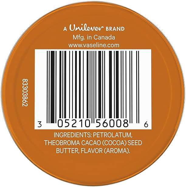 Vaseline Lip Therapy Lip Balm Tin, Cocoa Butter, 0.6 oz - Image 2