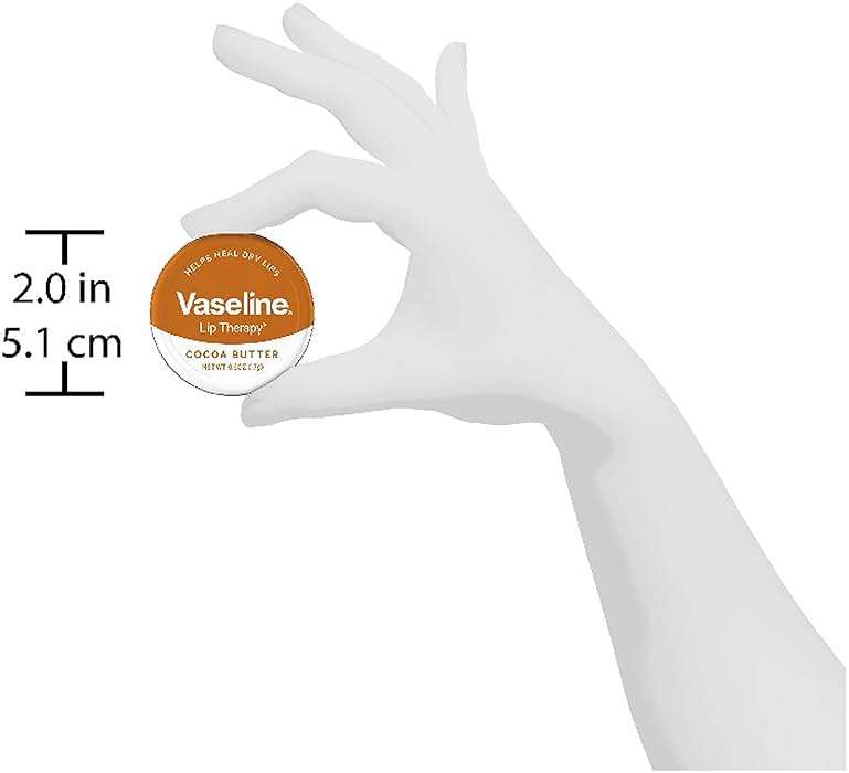 Vaseline Lip Therapy Lip Balm Tin, Cocoa Butter, 0.6 oz - Image 6