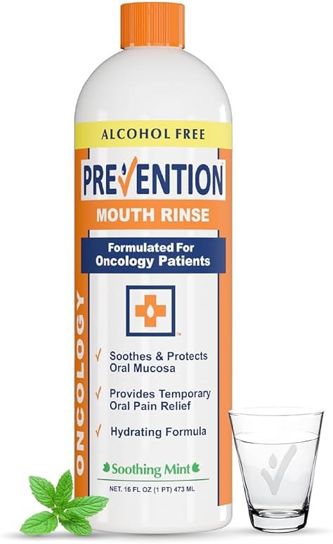 Prevention Oncology Alcohol Free Mouthwash, Soothing, Gentle, & Moisturizing, Mouthsore and Dry Mouth Mouthwash Specially Formulated for Patients Undergoing Oncology Treatment - 1-Pack - Product Image
