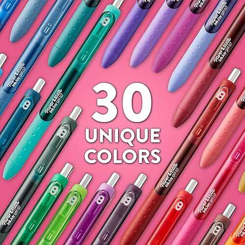 Paper Mate InkJoy Black Gel Pens Medium Point (0.7 mm) Comfort Grip 10 Count Fast Dry Ink Ideal for Smooth Writing - Image 5