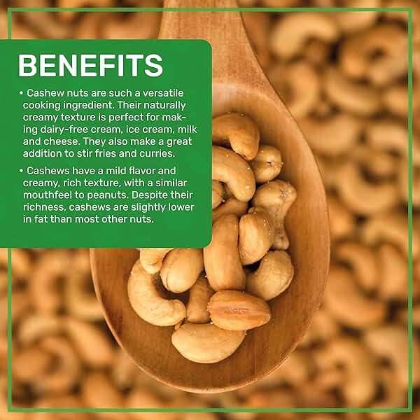 Organic Raw Cashews 2 LB Bag, Gluten-Free, Non-GMO, Vegan, Whole Raw Nuts, Unsalted, Unroasted, Crunchy & Healthy Snack, For Baking & Cooking by Jiva Organics - Image 5