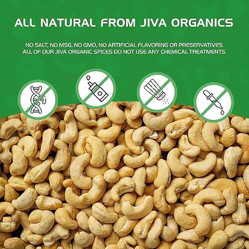 Organic Raw Cashews 2 LB Bag, Gluten-Free, Non-GMO, Vegan, Whole Raw Nuts, Unsalted, Unroasted, Crunchy & Healthy Snack, For Baking & Cooking by Jiva Organics - Image 9
