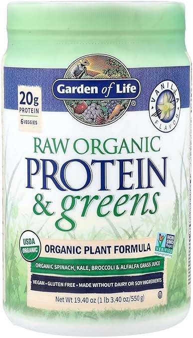 Garden of Life Raw Protein & Greens Vanilla Protein Powder – 20g Plant Based Greens Powder, Probiotics & Enzymes, Post-Workout Recovery, Vegan, Gluten-Free, Non-GMO, 20 Servings - Image 3