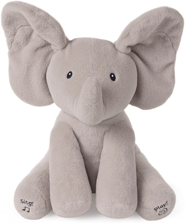 GUND Baby Animated Flappy the Elephant Plush, Singing Stuffed Animal Baby Toy for Ages 0 and Up, Gray, 12" - Product Image