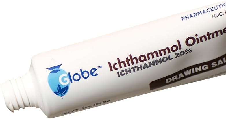 Globe Ichthammol Ointment 20% (Drawing Salve) 1 OZ - Soothing Skin Relief, Treatment of Eczema, Acne, Boils, Splinters, Bee Stings - Maximum Strength (2-Pack) - Image 5