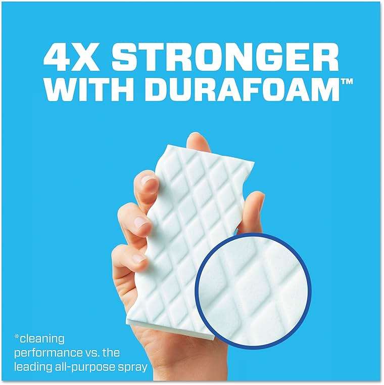 Mr. Clean 82038CT Magic Eraser Extra Durable, 4 3/5" x 2 2/5", 4/Box (Case of 8 Boxes) - Image 2