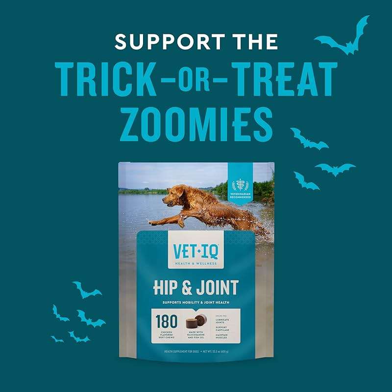 VetIQ Glucosamine Hip & Joint Supplement for Dogs, 180 Soft Chews, Joint Support Supplement with MSM and Krill, Dog Health Supplies Large & Small Breed, Chicken Flavored Chewables - Image 2