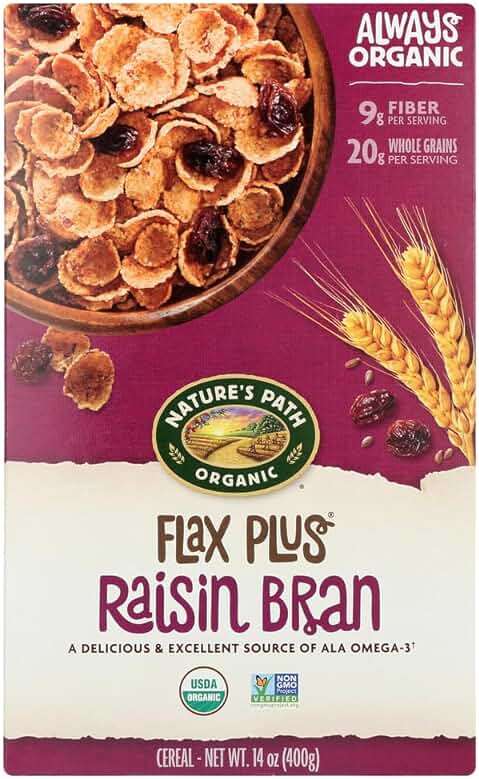 Nature's Path Organic Flax Plus Raisin Bran Cereal 14 oz (Pack of 4) - Image 1