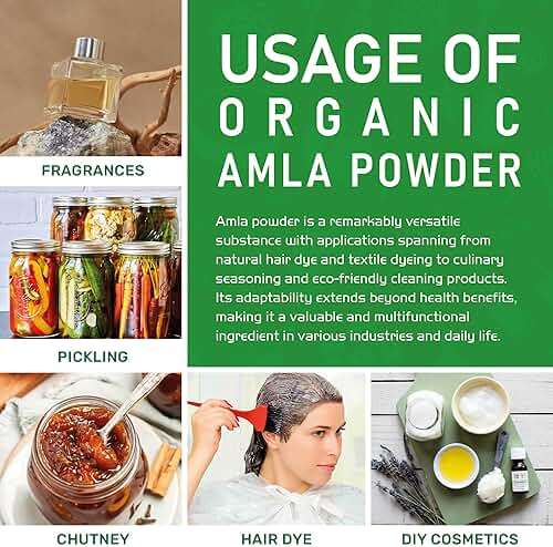 Jiva Organics Organic Pure Amla Berry Powder, 7 Ounce - Food Grade & Non-GMO - for Cooking & Beauty Care - Image 7