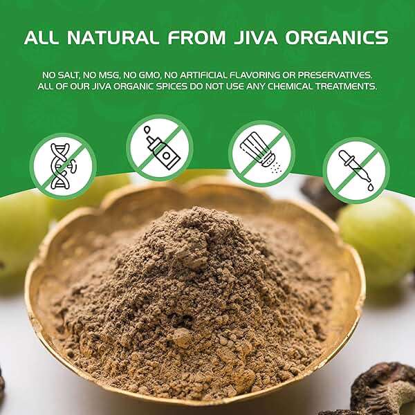 Jiva Organics Organic Pure Amla Berry Powder, 7 Ounce - Food Grade & Non-GMO - for Cooking & Beauty Care - Image 8