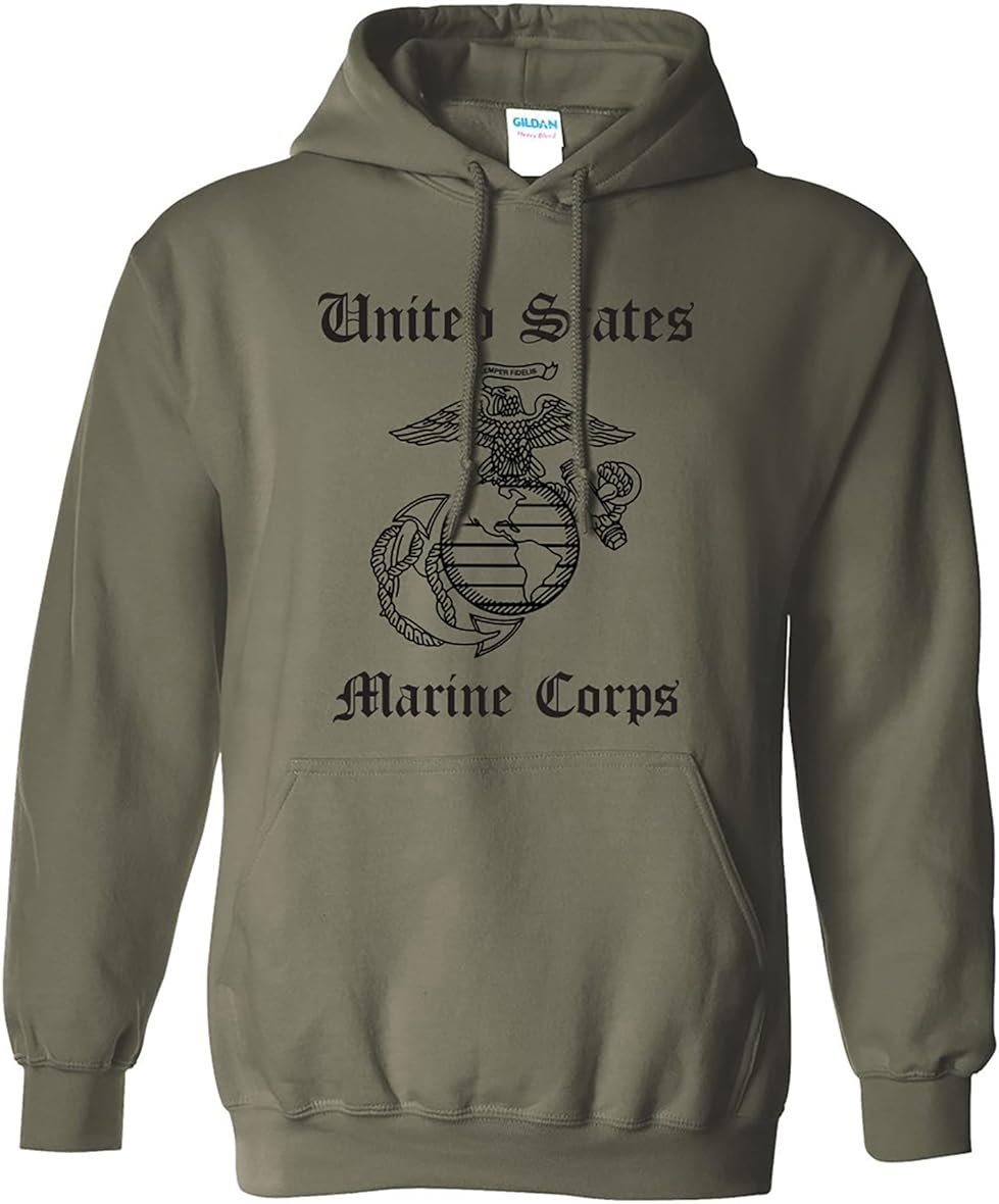 zerogravitee United States Marine Corps Adult Hooded Sweatshirt - Product Image