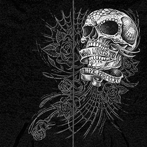 Hot Leathers Men's Sweet Demise Zip Up Hooded Sweat Shirt - Image 3