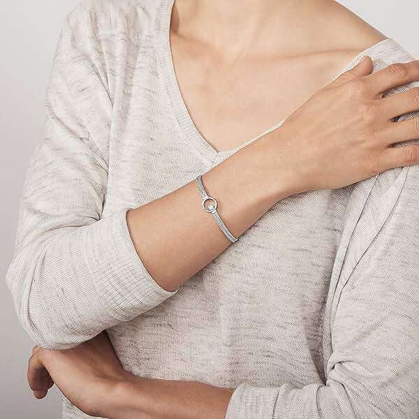 Skagen Women's Trendy Silver, Rose Gold or Gold Stainless Steel Bangle or Cuff Bracelet - Image 6