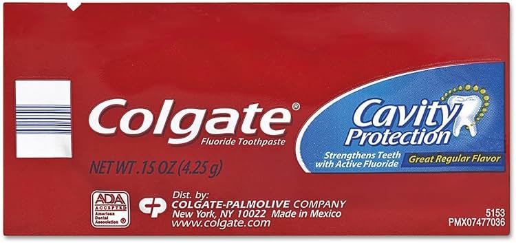 Colgate 50130 Cavity Protection Toothpaste, Regular Flavor, 0.15 oz Tube, 1000/Carton - Product Image