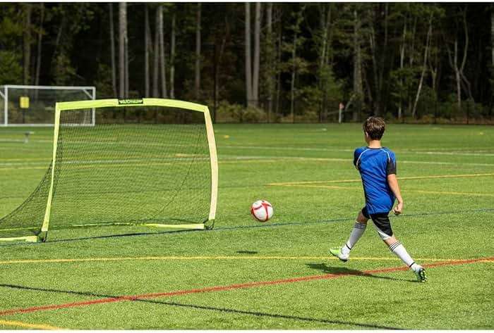 Franklin Sports Blackhawk Backyard Soccer Goal - Portable Pop Up Soccer Nets - Youth + Adult Folding Indoor + Outdoor Goals - Multiple Sizes + Colors - Perfect for Games + Practice - Image 2