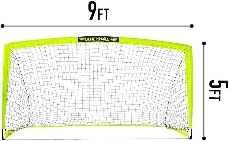 Franklin Sports Blackhawk Backyard Soccer Goal - Portable Pop Up Soccer Nets - Youth + Adult Folding Indoor + Outdoor Goals - Multiple Sizes + Colors - Perfect for Games + Practice - Image 3