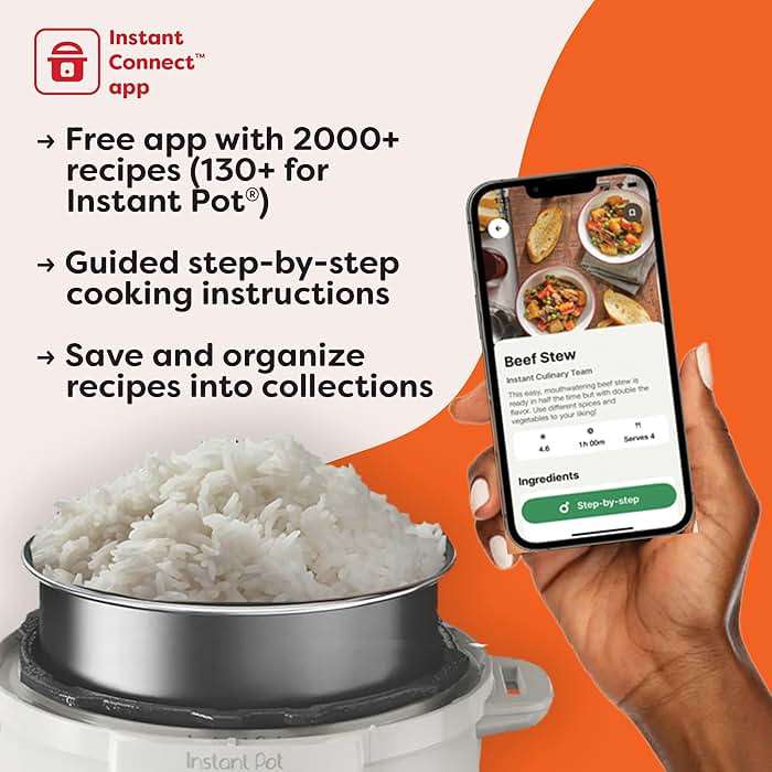 Instant Pot Duo 7-in-1 Electric Pressure Cooker, Slow Cooker, Rice Cooker, Steamer, Sauté, Yogurt Maker, Warmer & Sterilizer, Includes App with Over 800 Recipes, Stainless Steel, 8 Quart - Image 8