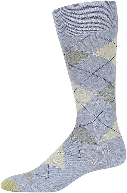 GOLDTOE mens Carlyle Argyle Crew Dress Socks, 3-pairs - Image 3