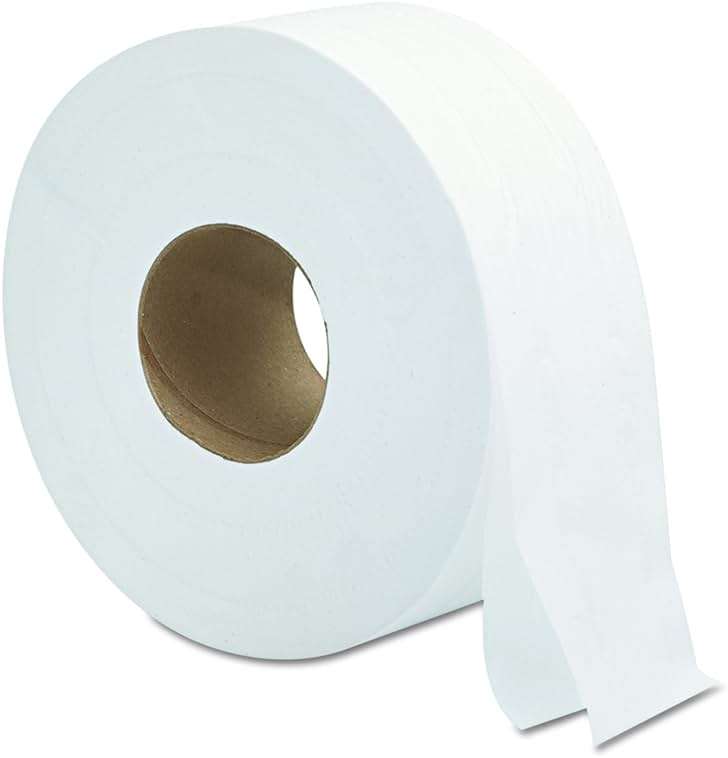 General Supply 9JUMBO Jumbo Roll Bath Tissue, 2-Ply, 9", White (Case of 12) - Image 1