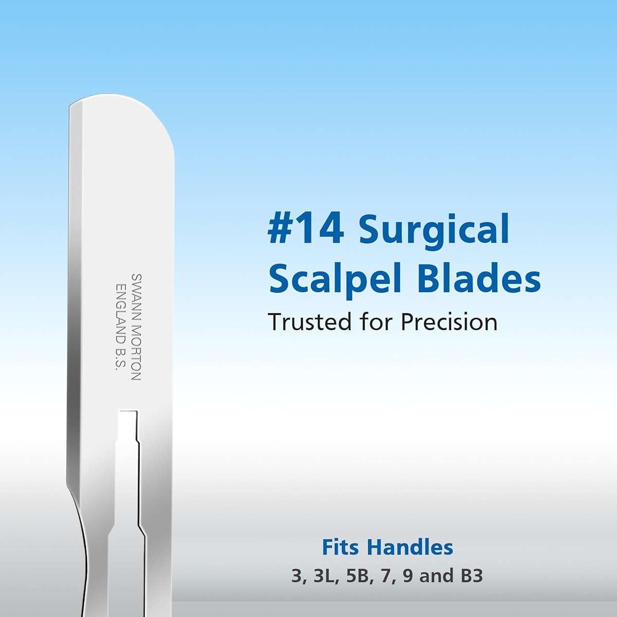 Swann Morton Surgical Scalpel Blade #14 - Sterile Dermaplane Blade for Face, Dermaplaning for Women & Men, Carbon Steel, Beauty Tools for Estheticians - Individually Wrapped, Box of 100 - Image 2