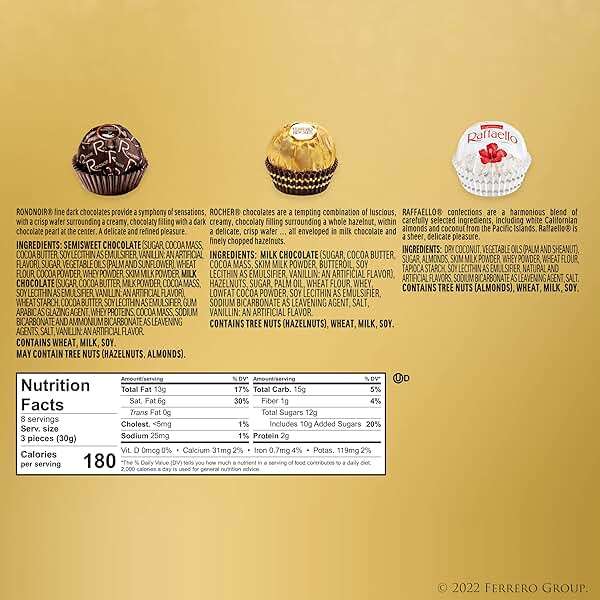 Ferrero Rocher Collection, Fine Hazelnut Milk Chocolates, 24 Count Gift Box, Assorted Coconut Candy and Chocolates, 9.1 oz, Perfect Easter Egg and Basket Stuffers - Image 2
