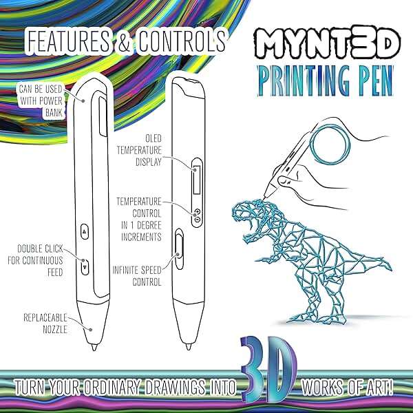 MYNT3D Professional Printing 3D Pen with OLED Display - Image 4