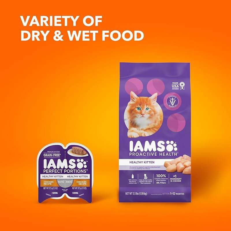 IAMS Proactive Health Kitten Dry Cat Food, Healthy Kitten Food Dry Recipe with Real Chicken in Every Bite, 7 lb. Bag - Image 11