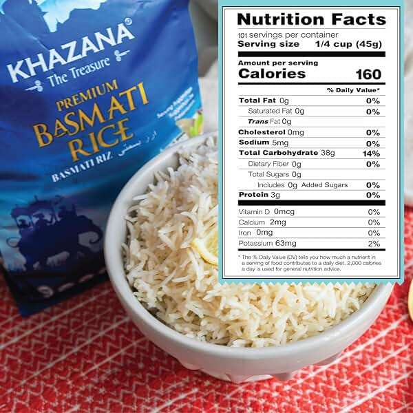 Authentic Premium Basmati Rice by Khazana in 10 lb Bag - Aromatic and Flavorful Indian Grain - Non-GMO, Gluten Free, Kosher, Cholesterol Free - Image 2