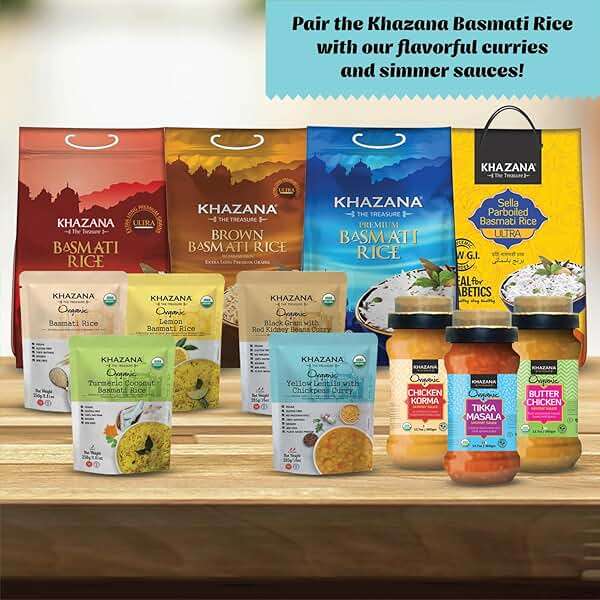 Authentic Premium Basmati Rice by Khazana in 10 lb Bag - Aromatic and Flavorful Indian Grain - Non-GMO, Gluten Free, Kosher, Cholesterol Free - Image 6