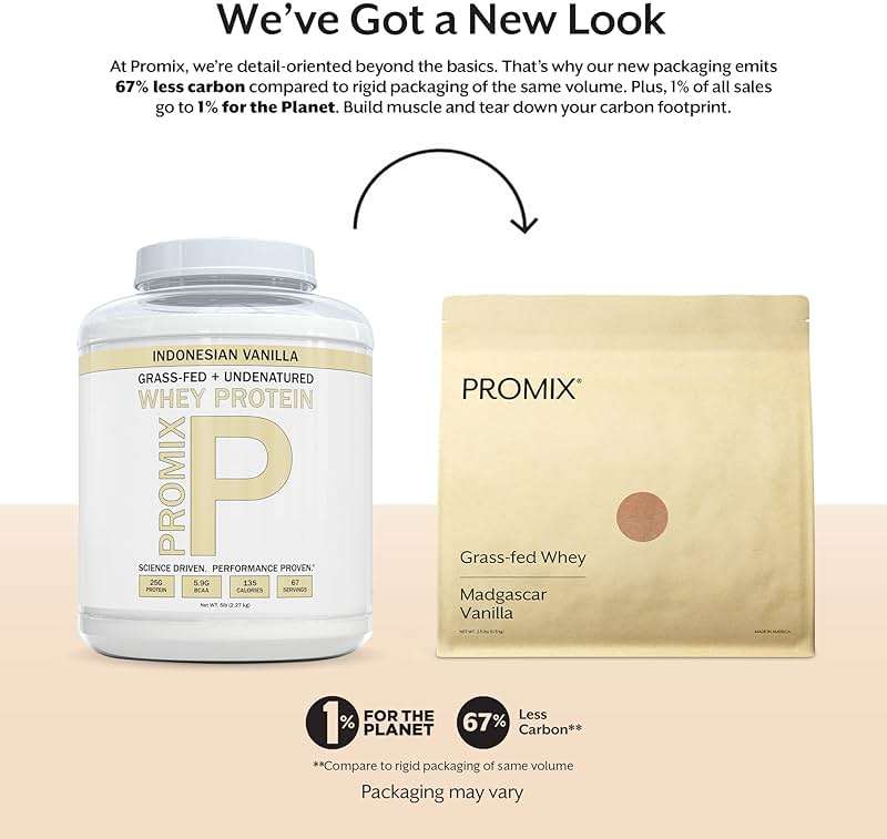 ProMix Nutrition Whey Protein Powder, Vanilla - Grass-Fed & 100% All Natural - Post Workout Fitness & Nutrition Shakes, Smoothies, Baking & Cooking Recipes - 2.5 Pound (Pack of 2) - Image 2