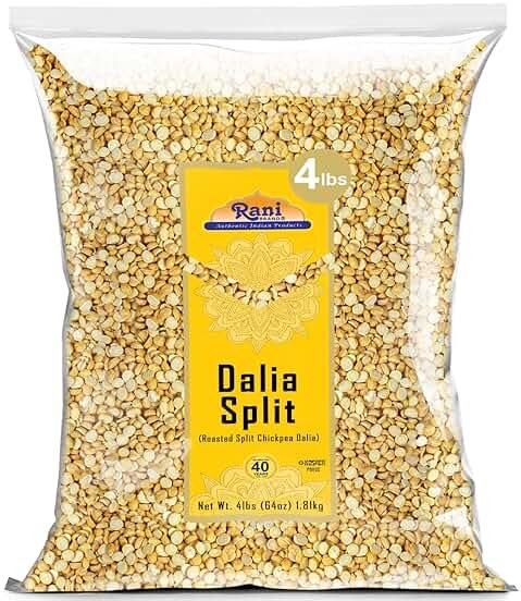 Rani Daliya Split (Roasted Split Chickpeas Dalia) 4lbs (64oz) ~ All Natural | Vegan | Indian Origin - Product Image