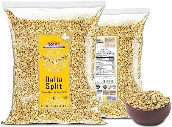 Rani Daliya Split (Roasted Split Chickpeas Dalia) 4lbs (64oz) ~ All Natural | Vegan | Indian Origin - Image 8