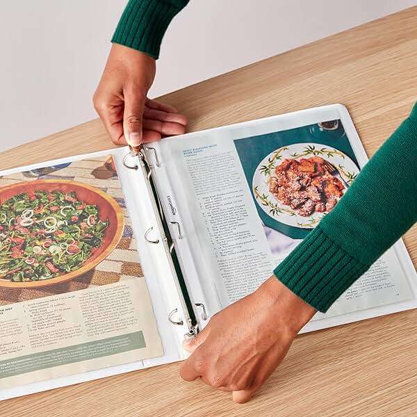 Amazon Basics 3-Ring Binder, 1-Inch - White, 4-Pack - Image 3