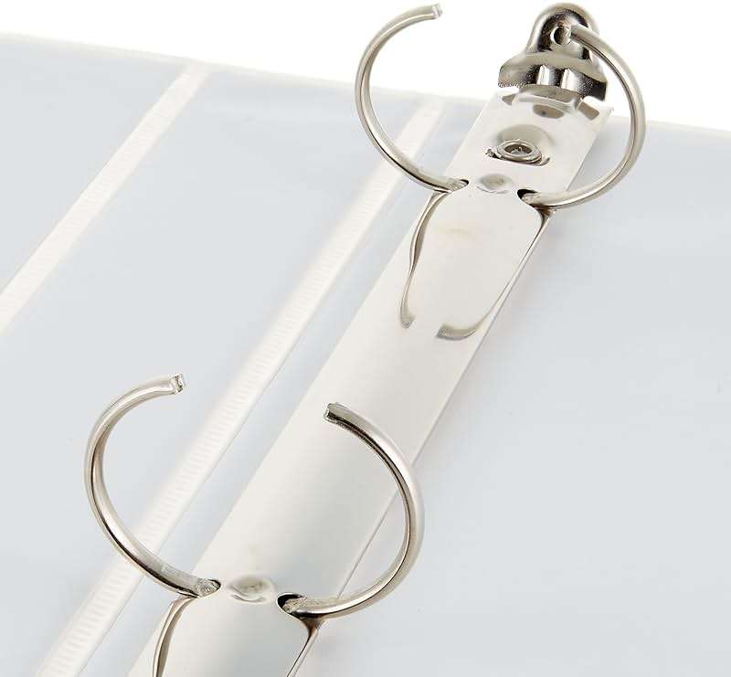 Amazon Basics 3-Ring Binder, 1-Inch - White, 4-Pack - Image 4