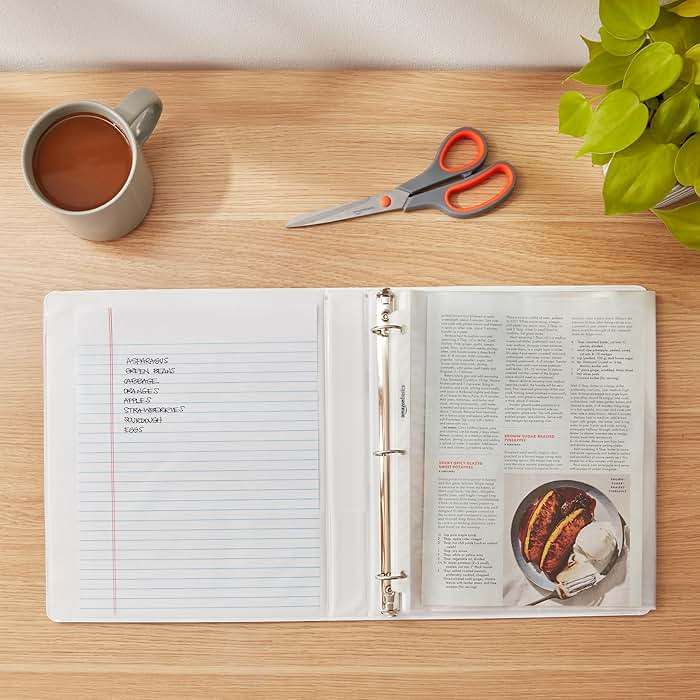 Amazon Basics 3-Ring Binder, 1-Inch - White, 4-Pack - Image 7